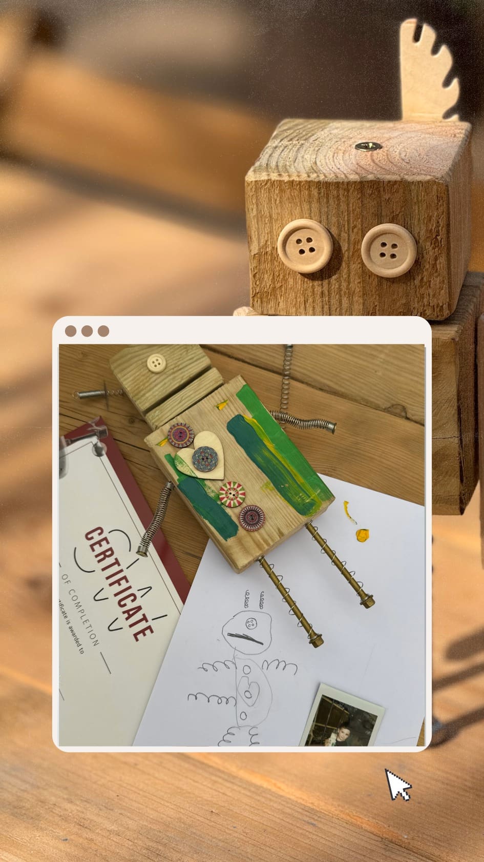 Fathers Day Workshop – Design & Decorate A Wooden Robot (4+ years) June 20th