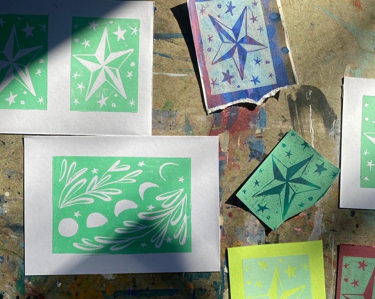 Join us at THE DRAWING ROOM for a festive winter workshop with artist Annabel Hocking, exploring block printing, lino carving and creative table styling.