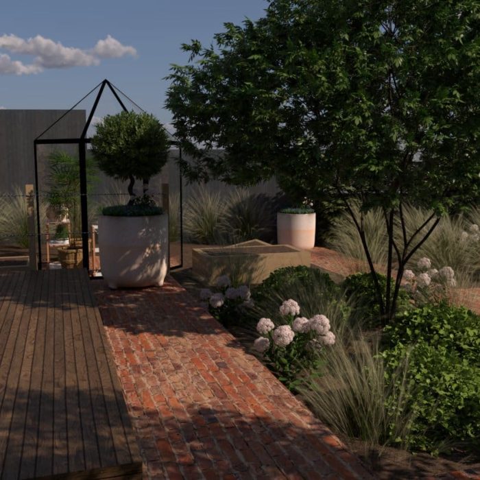 decking and pot view